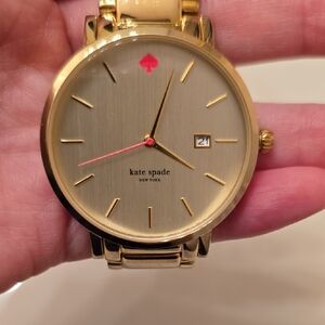 Kate Spade Gold Watch with Pink Accents